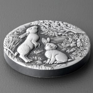 Silbermünze 2oz "Hase" 2023 (AF) Lunar III – Year of the Rabbit 19% (Australien) - Miniaturansicht 3