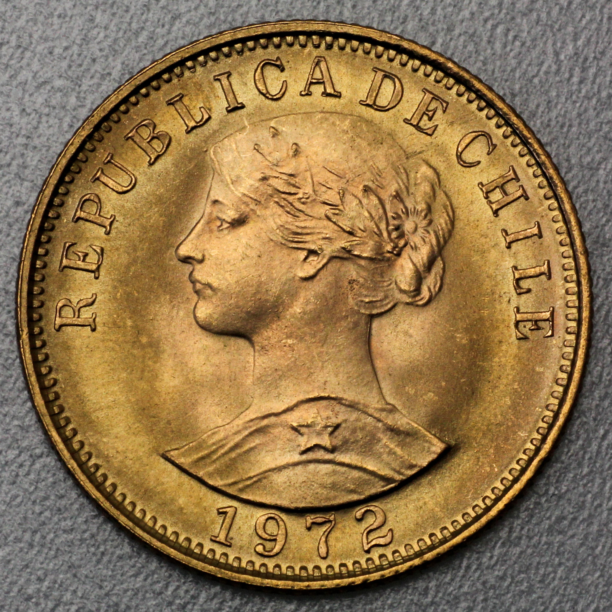 Goldmünze 50 Pesos "Liberty" (Chile) - Hauptansicht