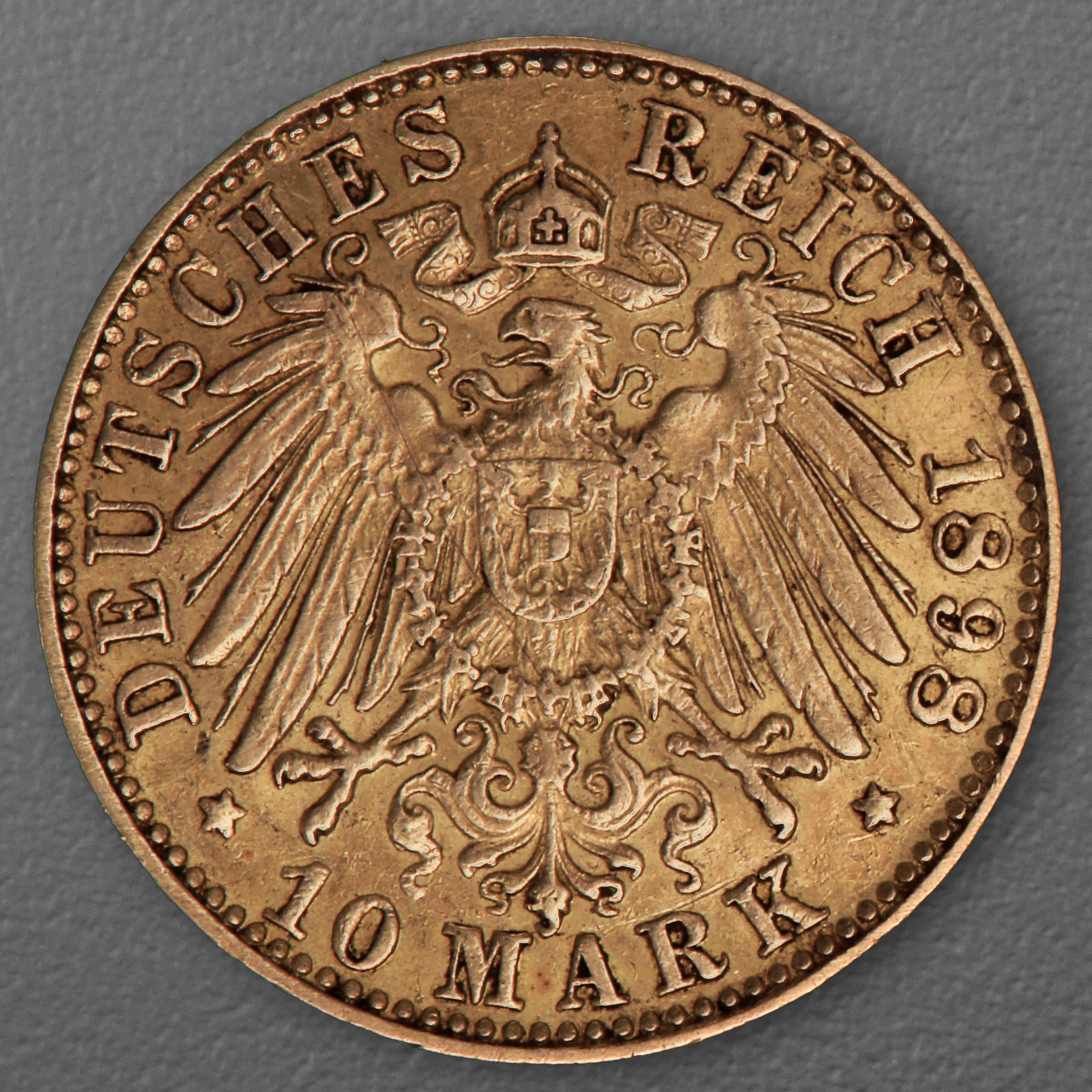 Goldmünze 10 Mark "Stadtwappen Hamburg" 1898-J J.211 (Hamburg) - Detailansicht 1