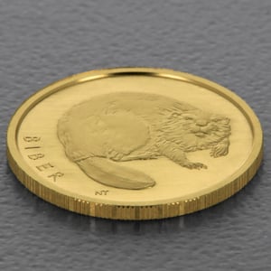 Goldmünze 20 Euro "Biber" 2024 Rückkehr der Wildtiere (Deutschland) - Miniaturansicht 3