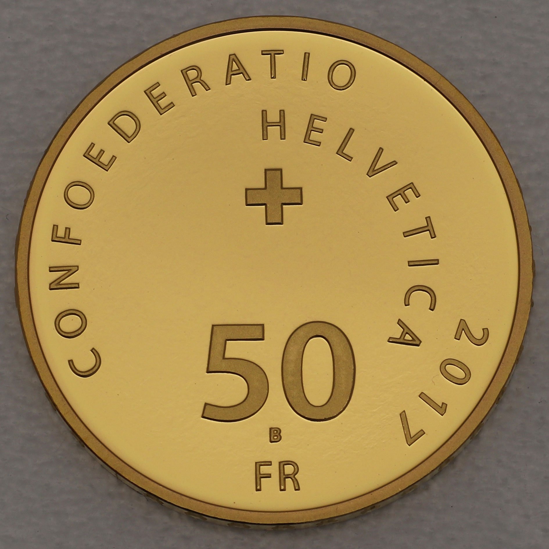 Goldmünze 50 Franken "Barry der Rettungshund" 2017 (Schweiz) - Detailansicht 1