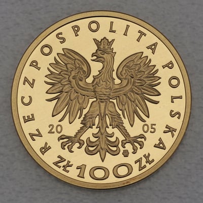 Goldmünze 100 Zloty "August II. der Starke" 2005 (Polen) - Miniaturansicht 2