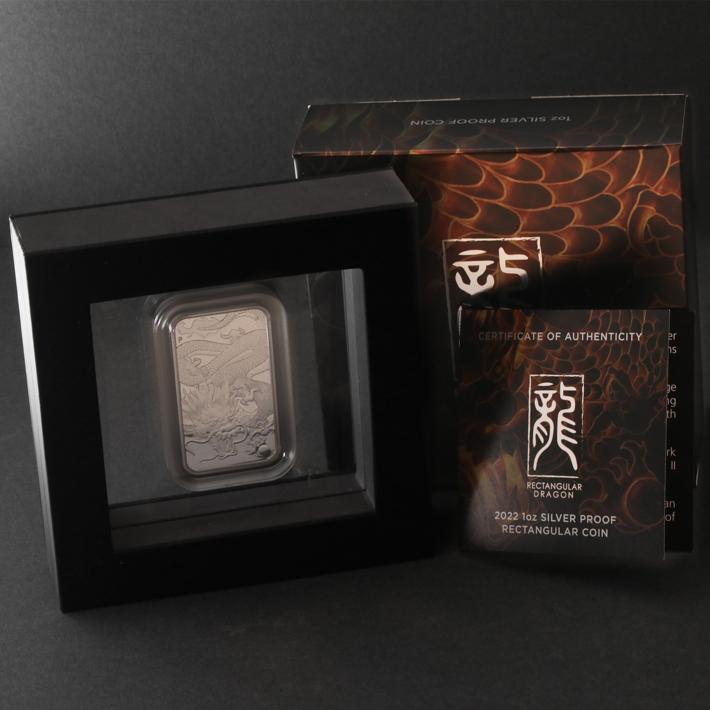 Silber Münzbarren 1oz "Rectangular Dragon" 2022 (PP) diff. (Australien) - Detailansicht 4