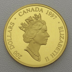 Goldmünze 200 Dollar "Haida - Raven" 1997 (Kanada) - Miniaturansicht 2