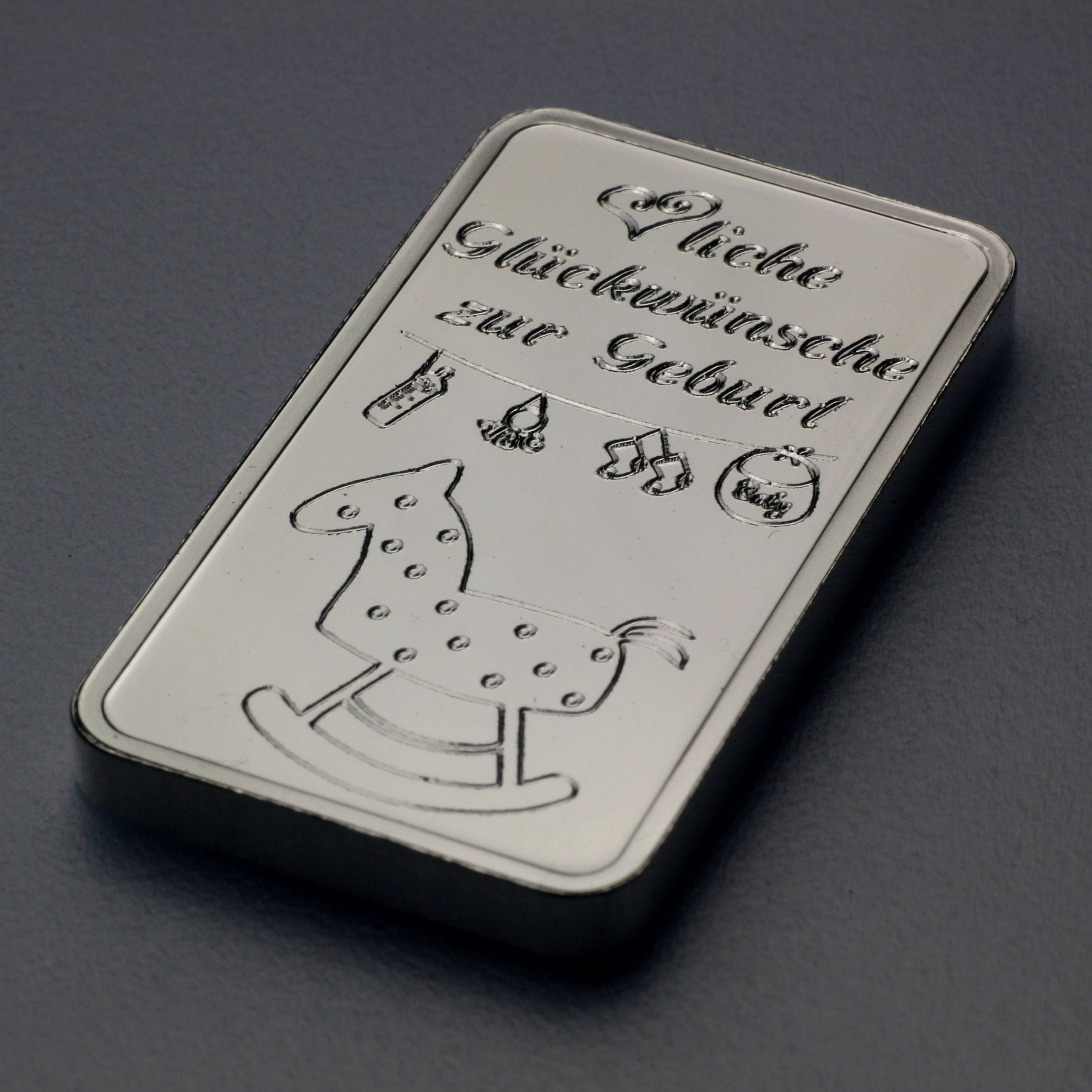 Silberbarren 1oz "Zur Geburt" ESG - Detailansicht 2