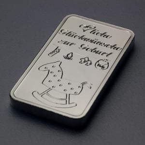 Silberbarren 1oz "Zur Geburt" ESG - Miniaturansicht 3
