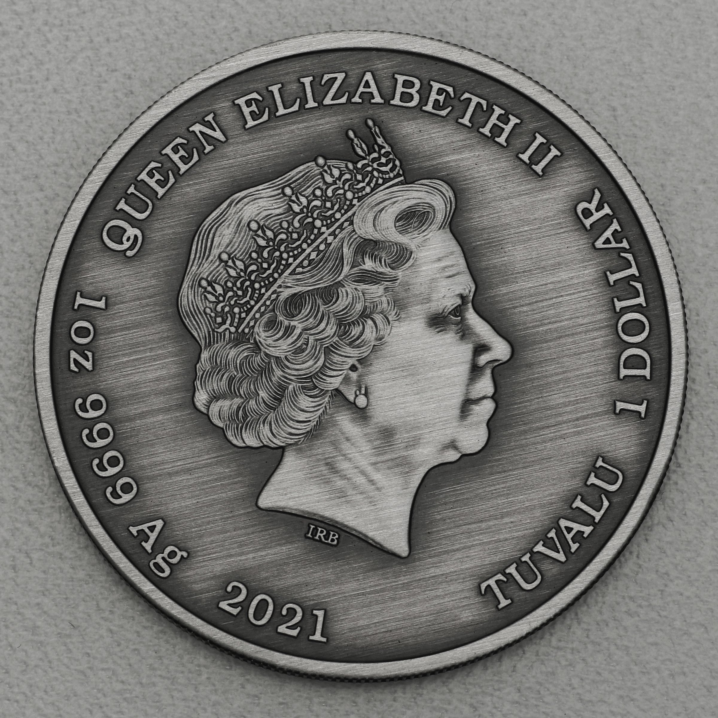 Silbermünze 1oz "Poseidon" 2021 (AF) Gods of Olympus (Tuvalu) - Detailansicht 1