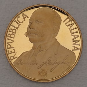 Goldmünze "50000 Lire" 1993 100 Jahre Bank von Italien (Italien) - Miniaturansicht 2