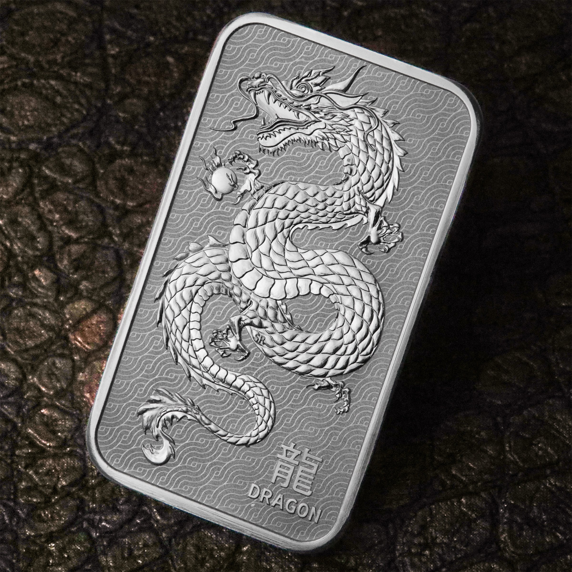 Silberbarren 1oz Perth Mint "Drache" - Detailansicht 4