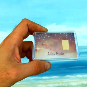 Goldbarren 1/10oz "Alles Gute/Geburt" (Flip) - Miniaturansicht 2
