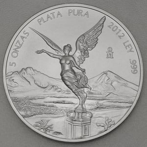 Silbermünze 5oz "Libertad" 2012 (Mexiko) - Hauptansicht