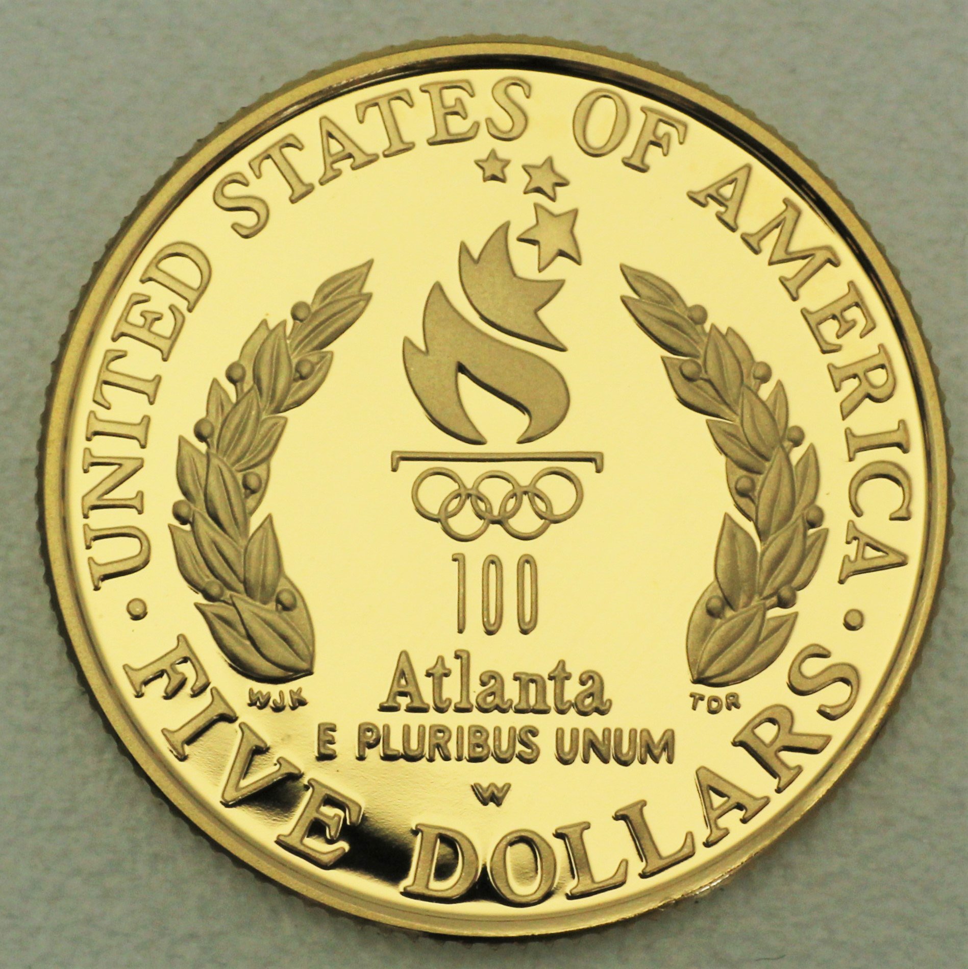 Goldmünze 5 Dollar "Olympia Fackel" 1996 (PP) (USA) - Detailansicht 1