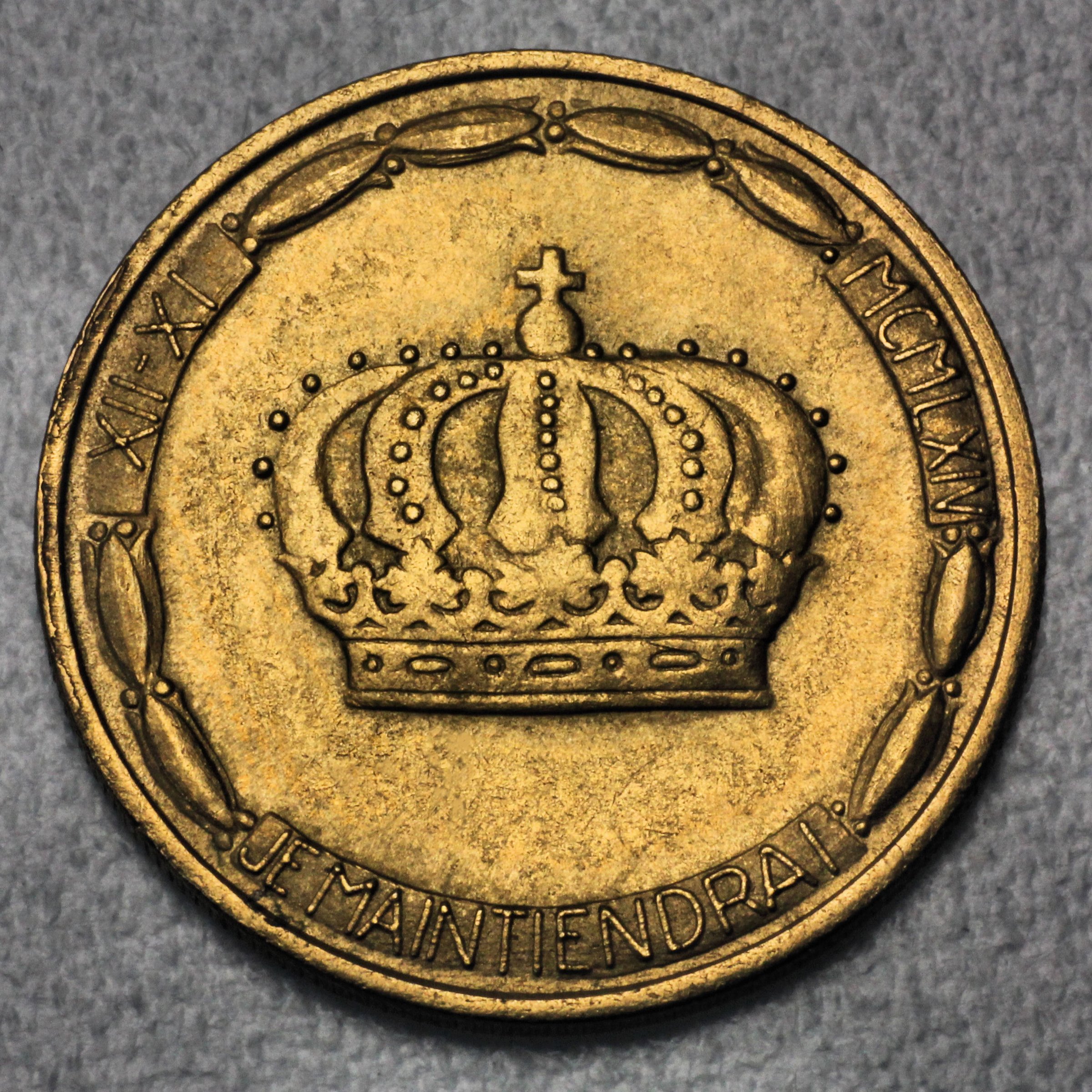 Goldmünze 20 Francs "Jean Grand-Duc – Krönung" (Luxemburg) - Hauptansicht