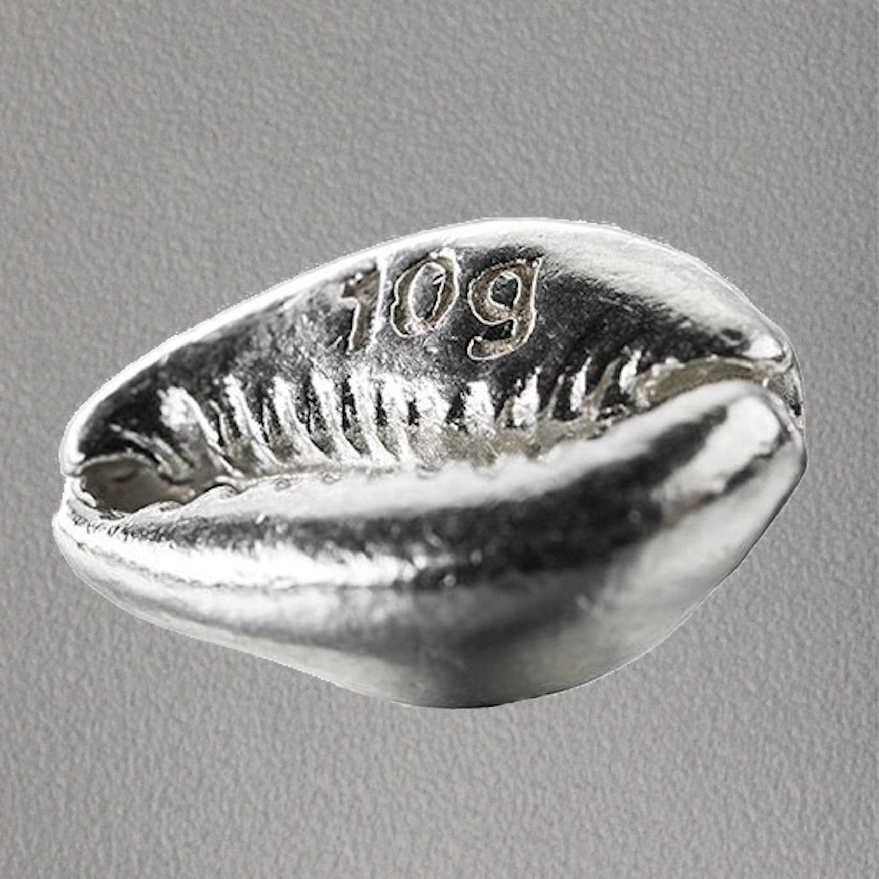 Silber 3-D Barren "Cowrie Muschel" 10g, gegossen - Detailansicht 4