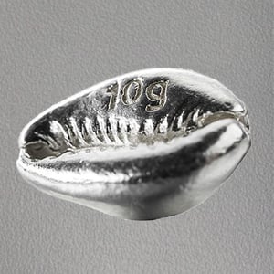 Silber 3-D Barren "Cowrie Muschel" 10g, gegossen - Miniaturansicht 5