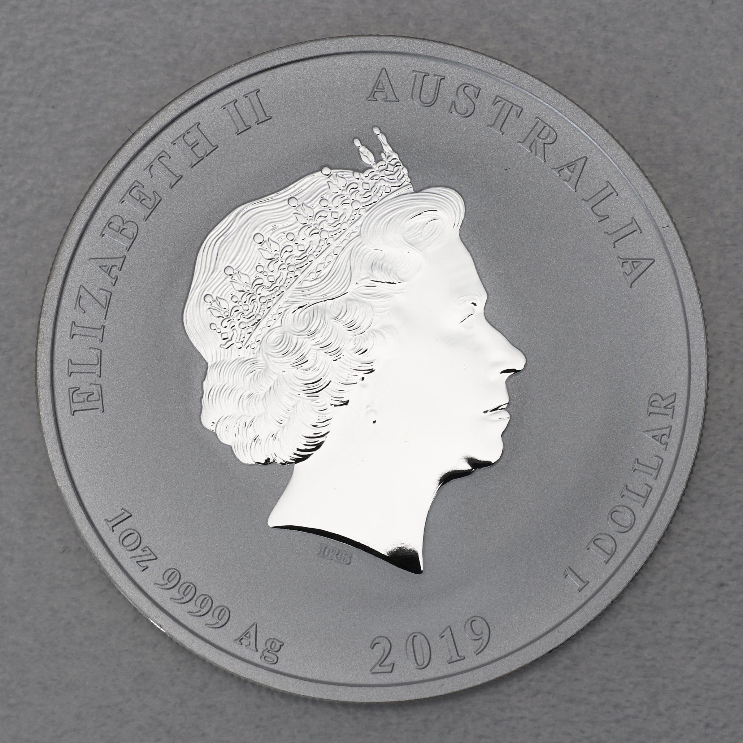 Silbermünze 1oz "Schwein" 2019 (vergoldet) Lunar II – Year of the Pig (Australien) - Detailansicht 1
