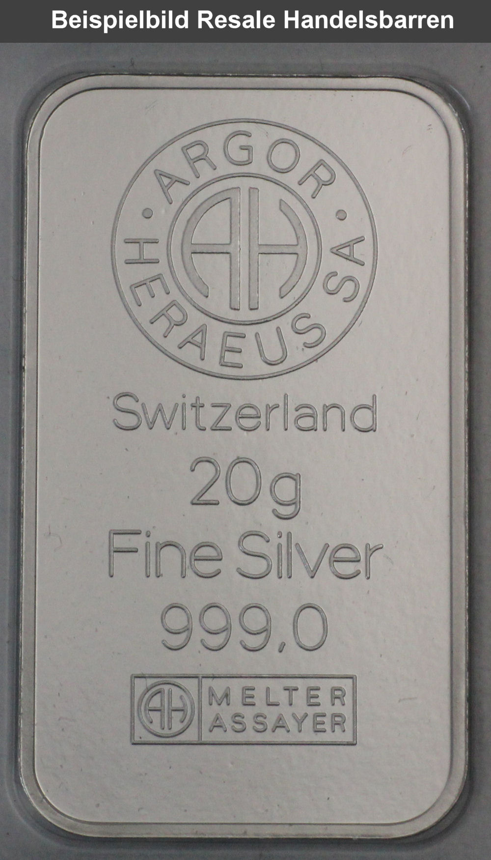 Silberbarren 20g (Resale) - Detailansicht 5