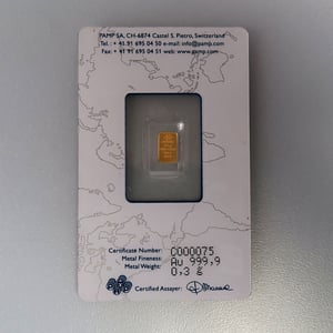 Goldbarren 0,3g PAMP "Fortuna" - Miniaturansicht 2