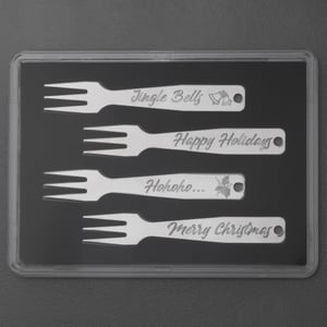 Gourmet-Gabel 4er-Set "Weihnachten" 925er Ag - Miniaturansicht 1