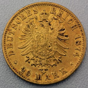Goldmünze 20 Mark "Friedrich I." 1874-G J.187 (Baden) - Miniaturansicht 2