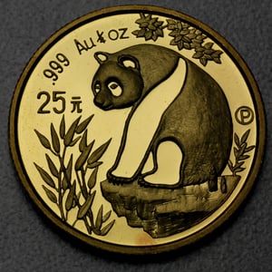 Goldmünze 1/4oz "Panda" 1993 (China) - Hauptansicht