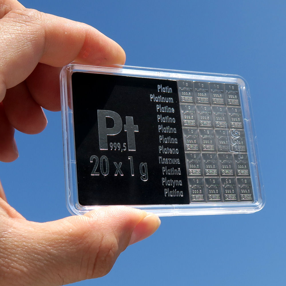 Platintafel (20x 1g Feinplatin) "CombiBar" - Detailansicht 3