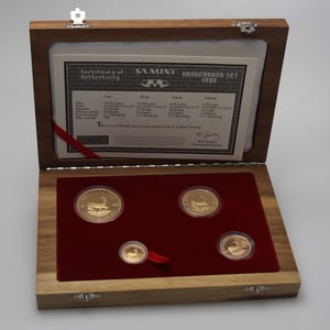 Goldmünzen 4 x "Krügerrand" 1999 (PP) Prestige Set – 4-teilig (Südafrika) - Hauptansicht