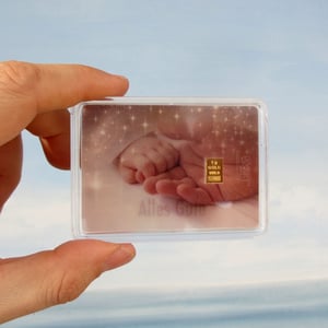 Goldbarren 1g "Alles Gute/Geburt" (Flip) - Miniaturansicht 3
