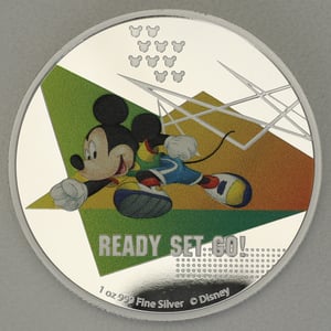 Silbermünze 1oz "Ready – Set – Go!" 2020 (PP/koloriert) Disney Mickey Mouse Sports (Niue) - Hauptansicht
