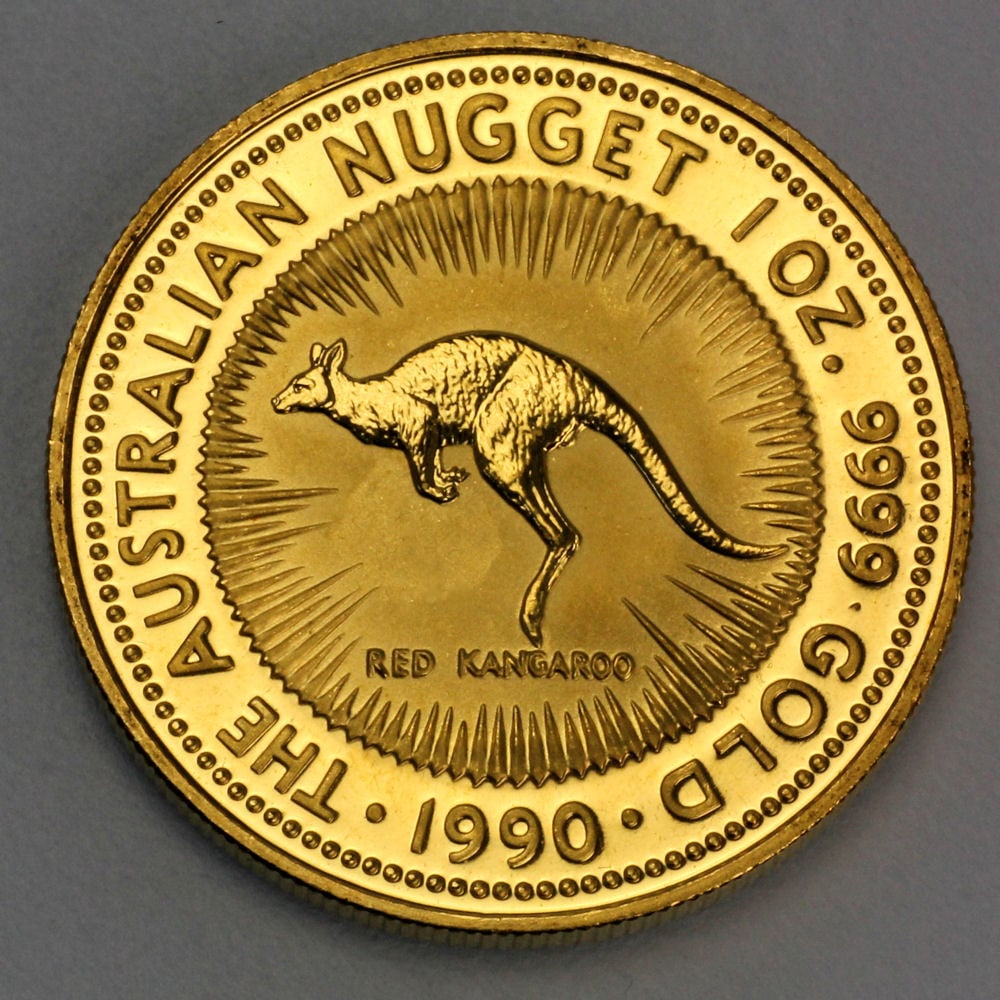 Goldmünze 1oz "Känguru" 1990 Australian Nugget (Australien) - Hauptansicht