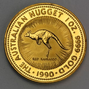 Goldmünze 1oz "Känguru" 1990 Australian Nugget (Australien) - Hauptansicht