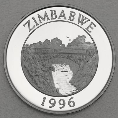 Silbermünze 1oz "Löwe" 1996 Big Five (Simbabwe) - Miniaturansicht 2
