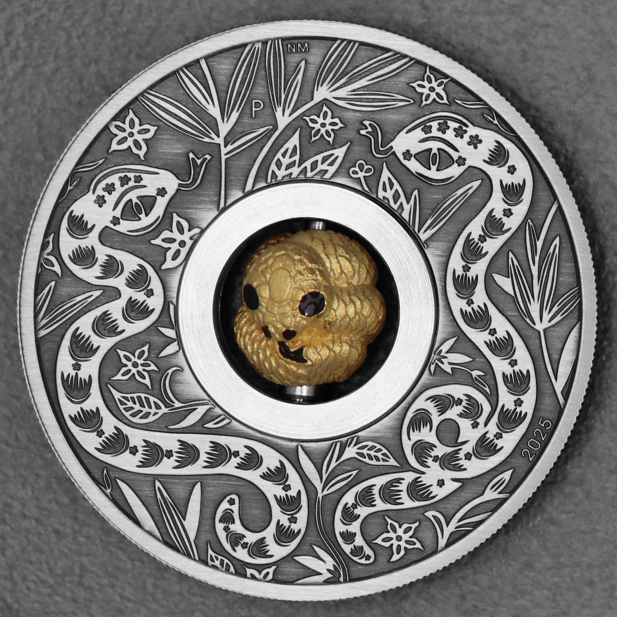 Silbermünze 1oz "Schlange" 2025 (AF) Rotating Charm – Year of the Snake (Tuvalu) - Hauptansicht