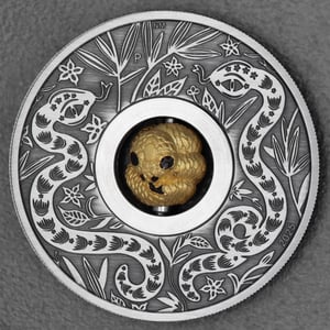 Silbermünze 1oz "Schlange" 2025 (AF) Rotating Charm – Year of the Snake (Tuvalu) - Miniaturansicht 1
