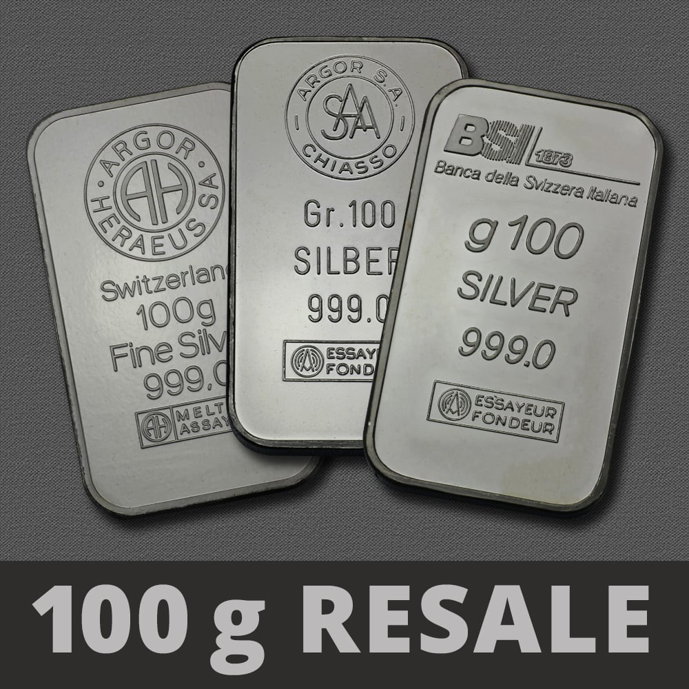 Silberbarren 100g (Resale) - Hauptansicht
