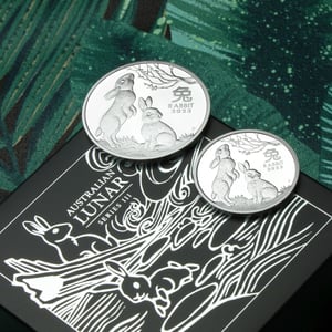 Silbermünze 1oz "Hase" 2023 (PP) Lunar III – Year of the Rabbit (Australien) - Miniaturansicht 6