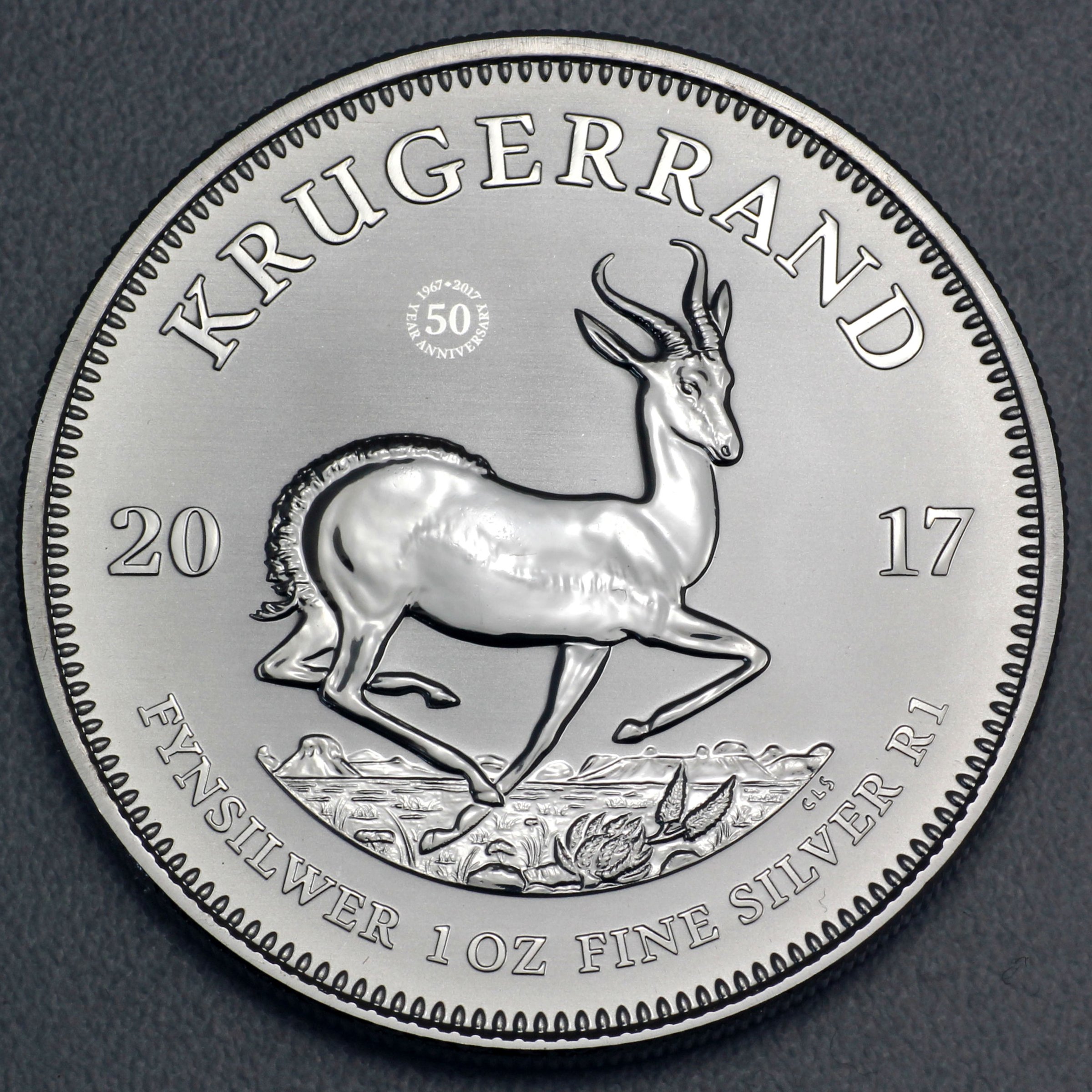 Silbermünze 1oz "Krügerrand" 2017 diff. (Südafrika) - Detailansicht 1