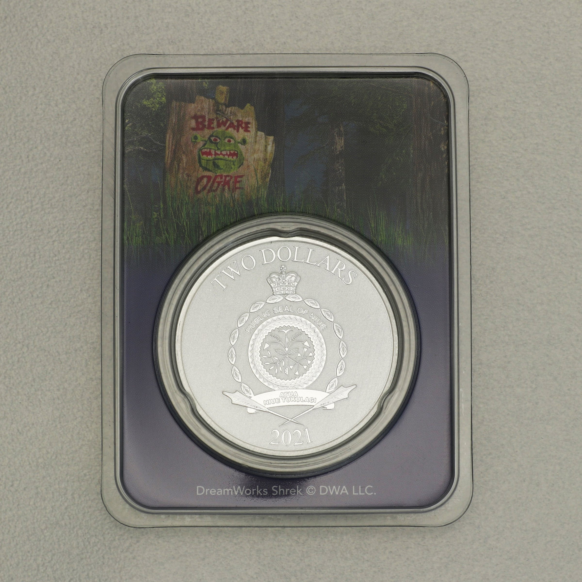 Silbermünze 1oz "Shrek" 2021 (koloriert) 20th Anniversary (Niue) - Detailansicht 1