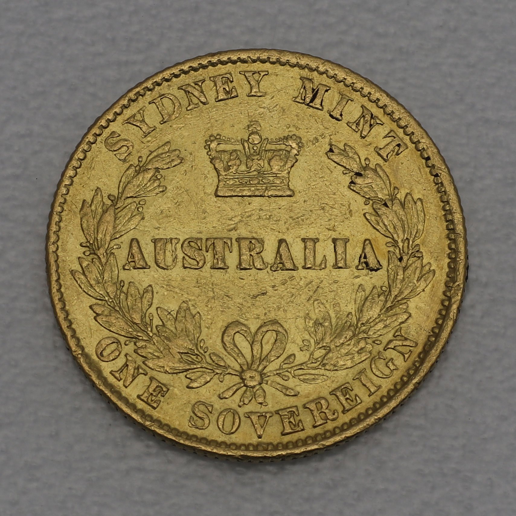 Goldmünze 1 Sovereign "Victoria" 1867 (Australien) - Detailansicht 1