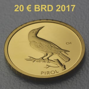 Goldmünze 20 Euro "Pirol" 2017 Heimische Vögel (Deutschland) - Miniaturansicht 6