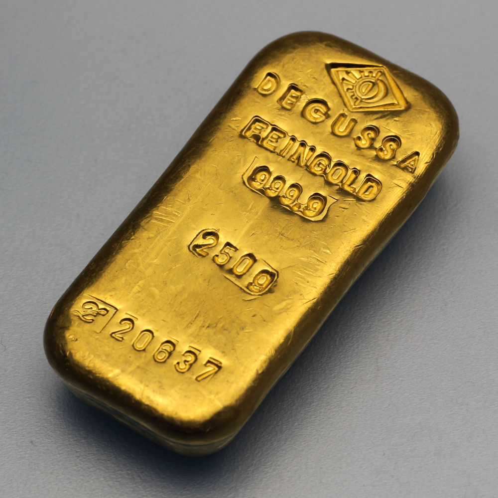 Goldbarren 250g DEGUSSA (alte Form) - Hauptansicht