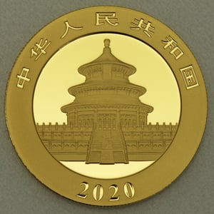 Goldmünze 3g "Panda" 2020 (China) - Miniaturansicht 2