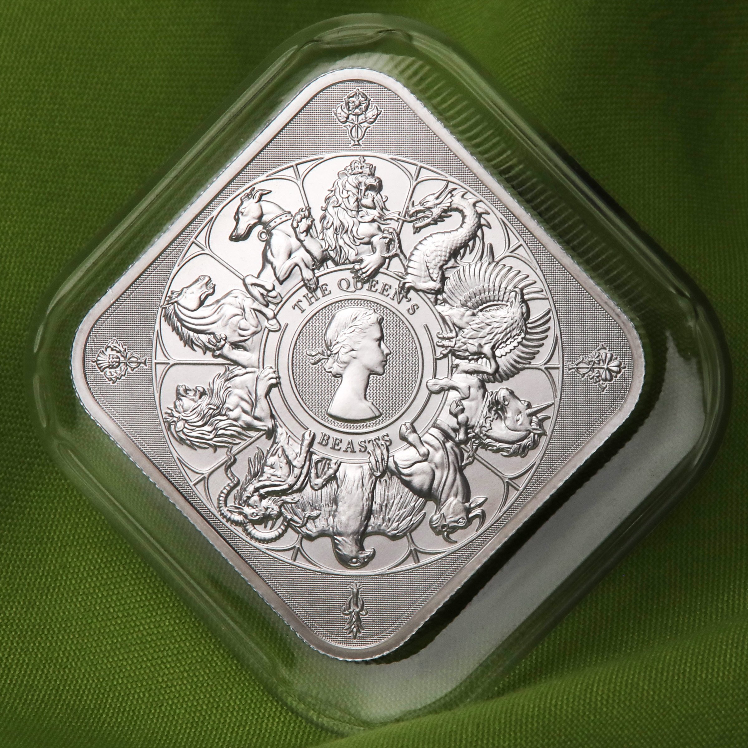 Silberbarren 1oz THE ROYAL MINT "The Queen s Beasts" geprägt - Detailansicht 2