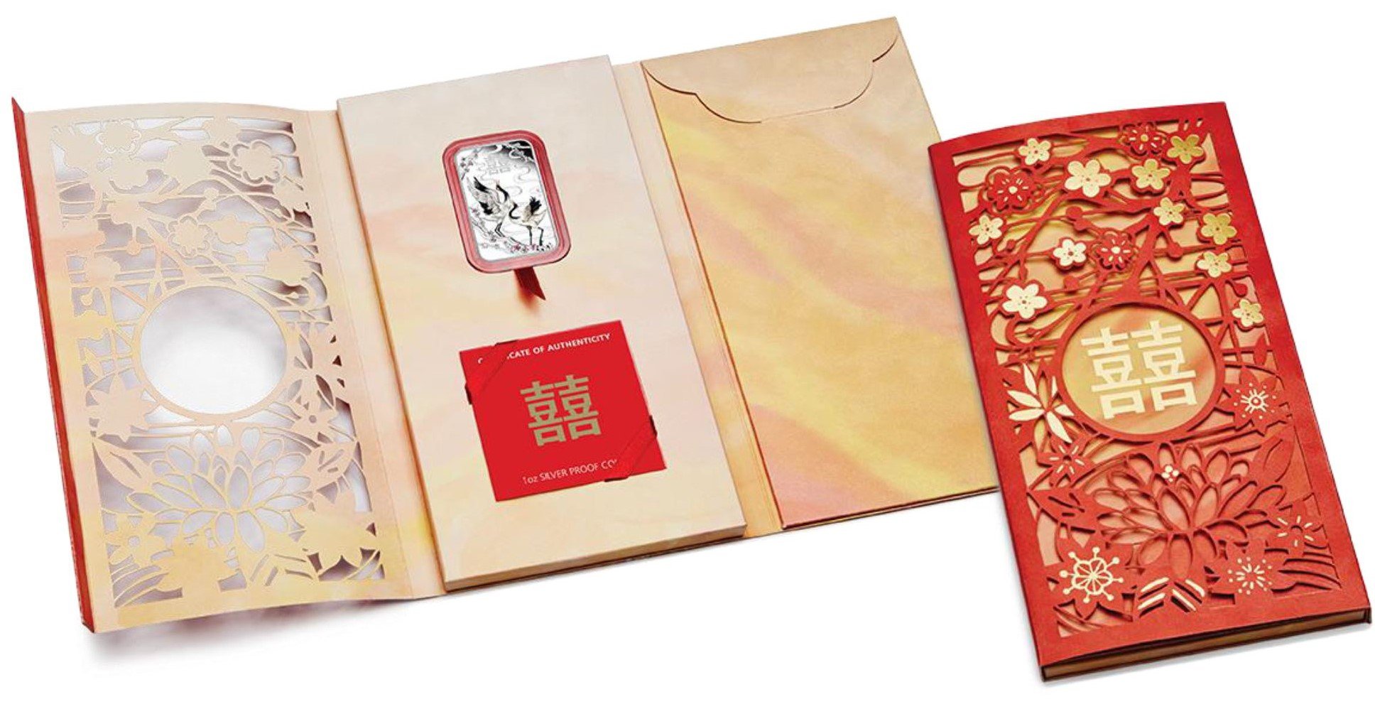 Münzbarren 1oz "Chinese Wedding" 2019 (PP/koloriert) (Tuvalu) - Detailansicht 2