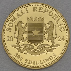 Goldmünze 1/2oz "Elefant" 2024 African Wildlife (Somalia) - Miniaturansicht 2
