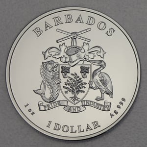 Silbermünze 1oz "Octopus 2021" (vergoldet) Caribbean Silver (Barbados) - Miniaturansicht 2