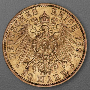 Goldmünze 20 Mark "Wilhelm II." 1891-A J.252 (Preußen) - Miniaturansicht 2