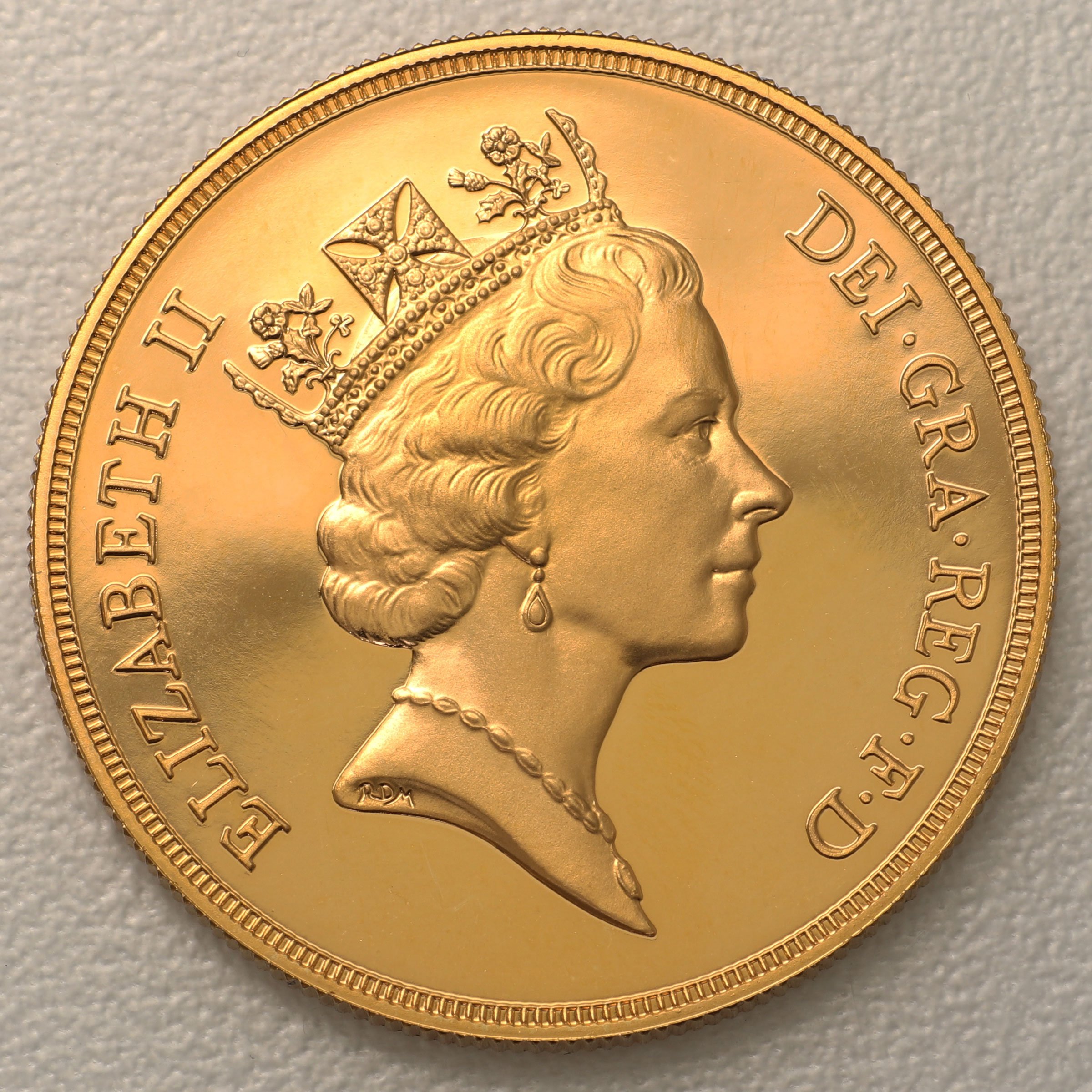 Goldmünze 5 Sovereign "Elizabeth II." 1985 (Großbritannien) - Detailansicht 1