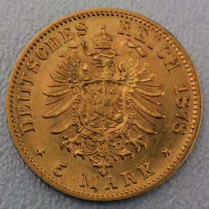 Goldmünze 5 Mark "Karl" (Württemberg) - Miniaturansicht 2