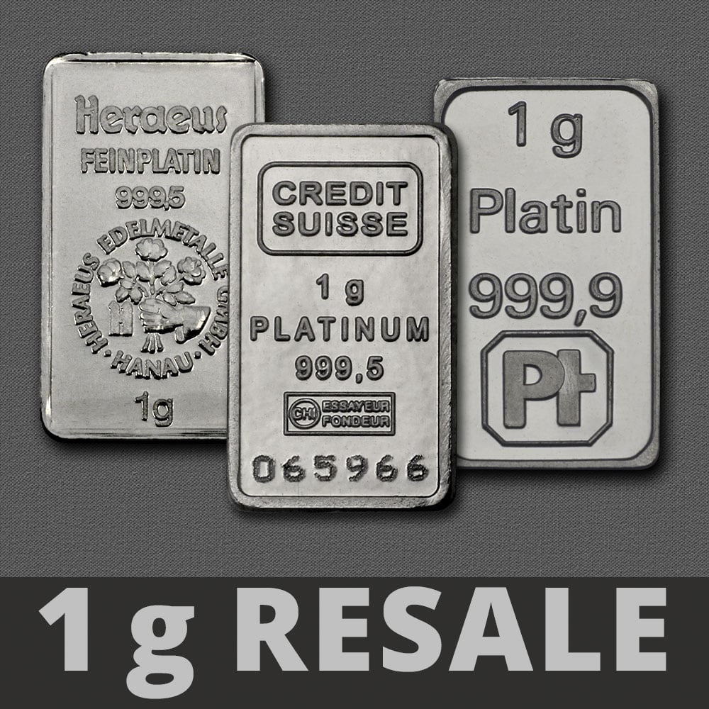Platinbarren 1g (Resale) - Hauptansicht